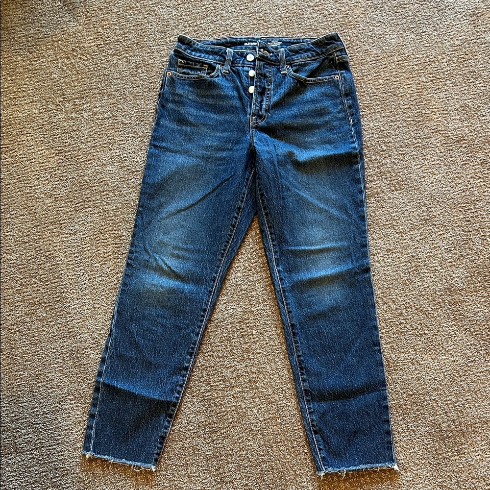 Old Navy Dark Blue Ankle Jeans